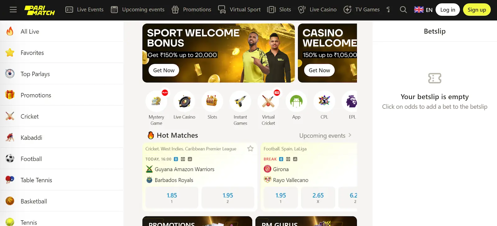 Parimatch – Excellent for Cricket Betting